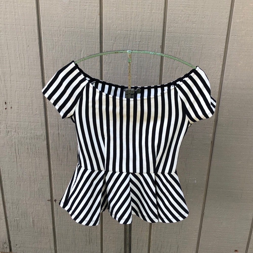 Striped flared shirt - Picture 3 of 4
